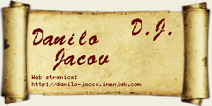 Danilo Jačov vizit kartica